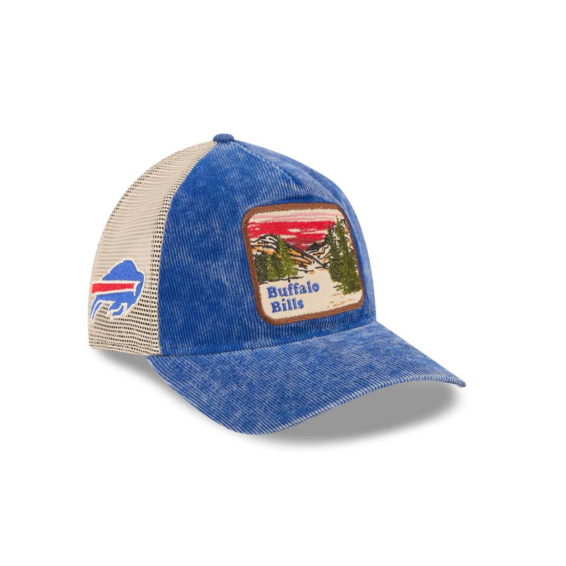 Buffalo Bills Vintage Landscape 9TWENTY A-Frame Trucker Hat sold by New Era