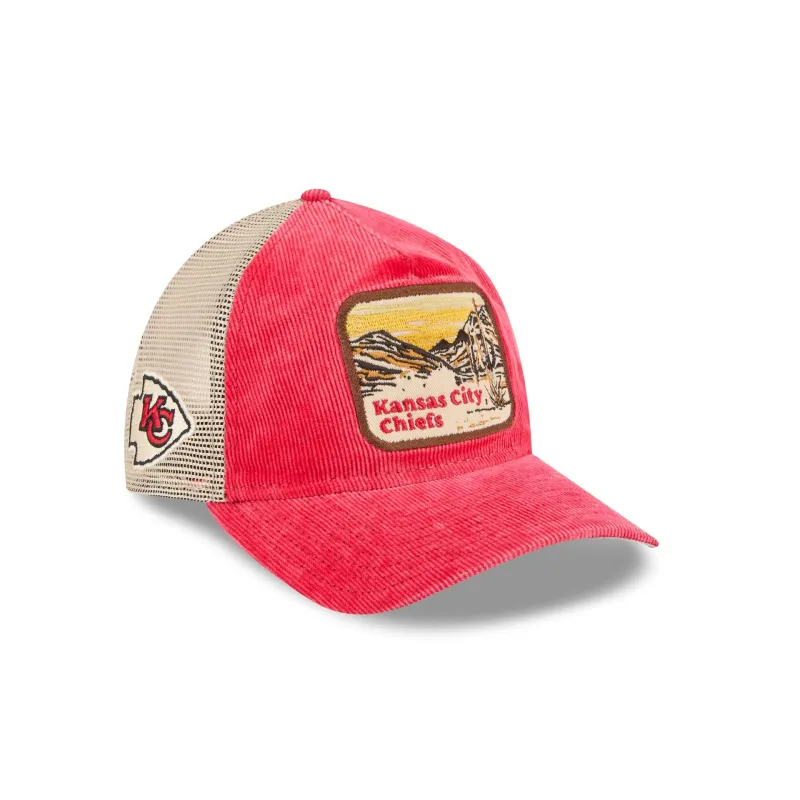 Kansas City Chiefs Vintage Landscape 9TWENTY A-Frame Trucker Hat sold by New Era