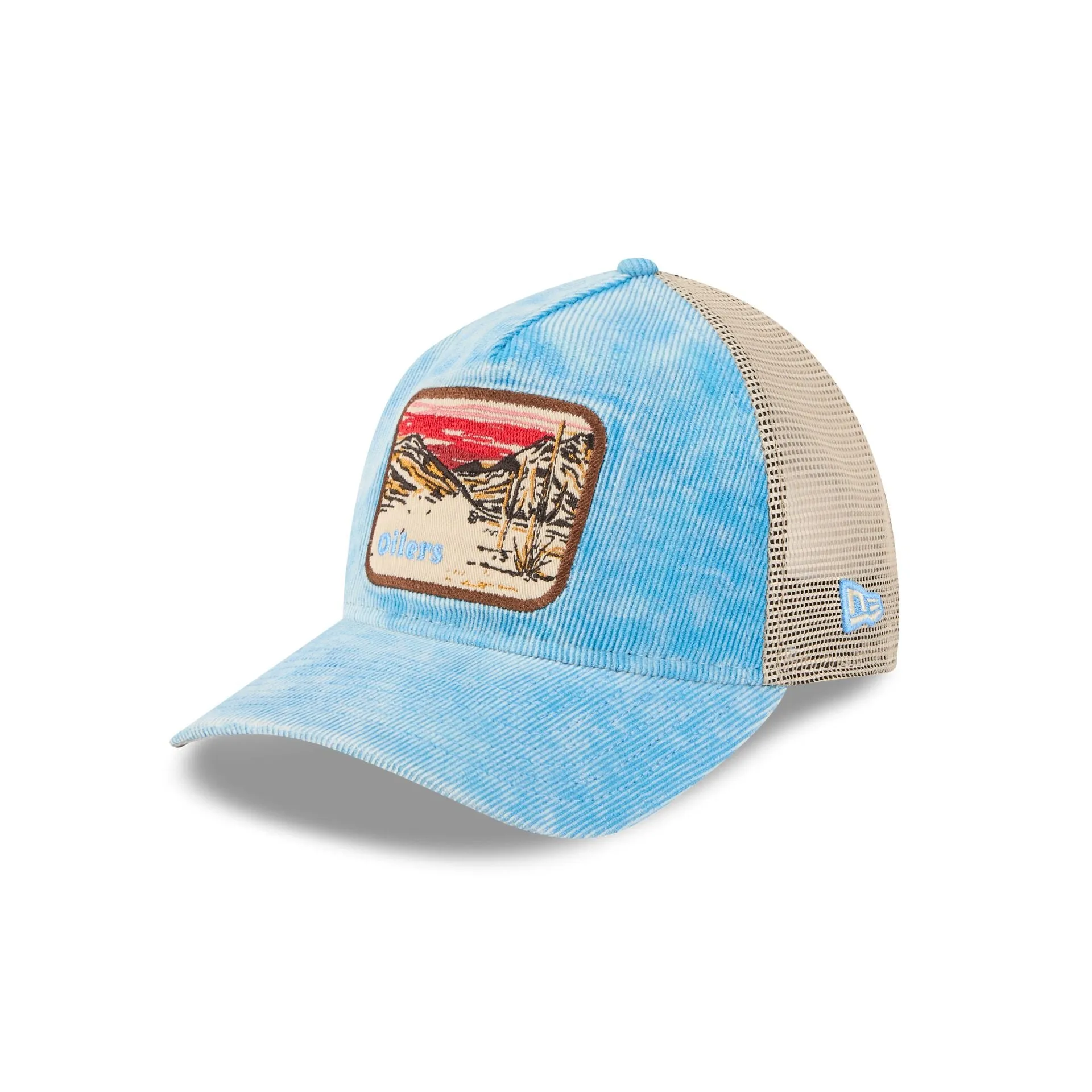 Oilers Vintage Landscape 9TWENTY A-Frame Trucker Hat sold by New Era product image thumbnail 3