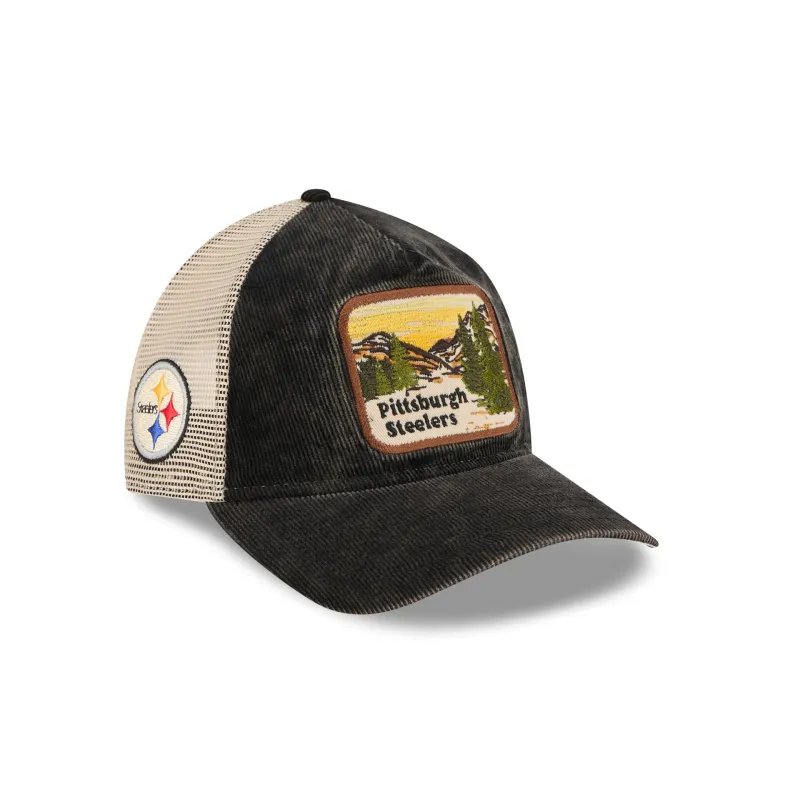 Pittsburgh Steelers Vintage Landscape 9TWENTY A-Frame Trucker Hat sold by New Era