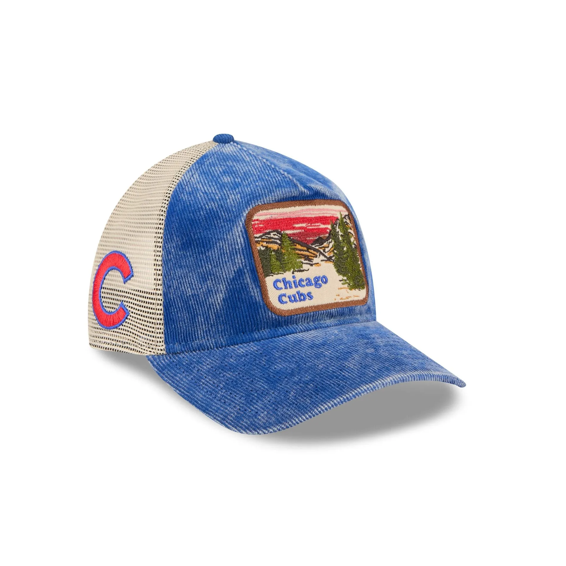 Chicago Cubs Vintage Landscape 9TWENTY A-Frame Trucker Hat sold by New Era