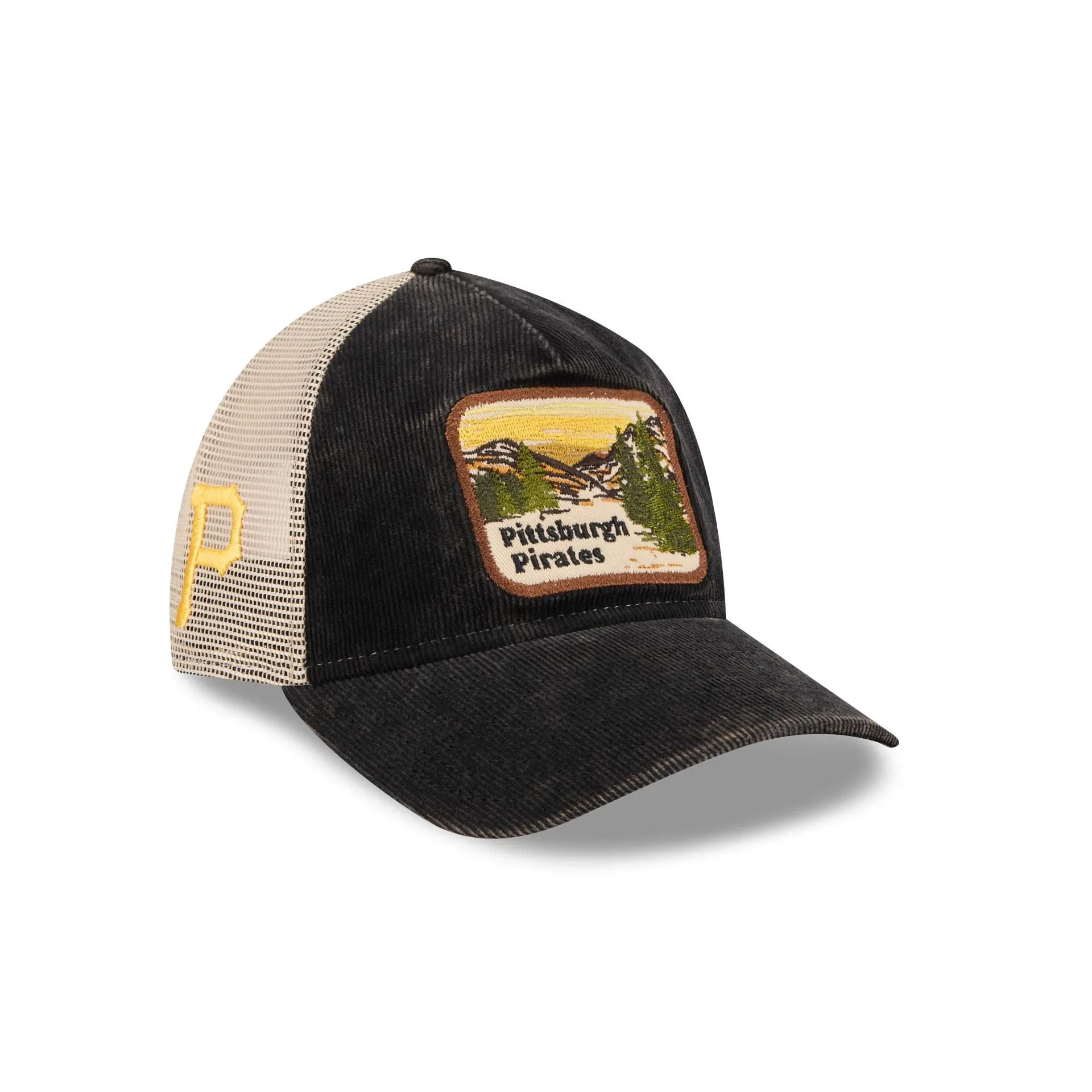Pittsburgh Pirates Vintage Landscape 9TWENTY A-Frame Trucker Hat sold by New Era