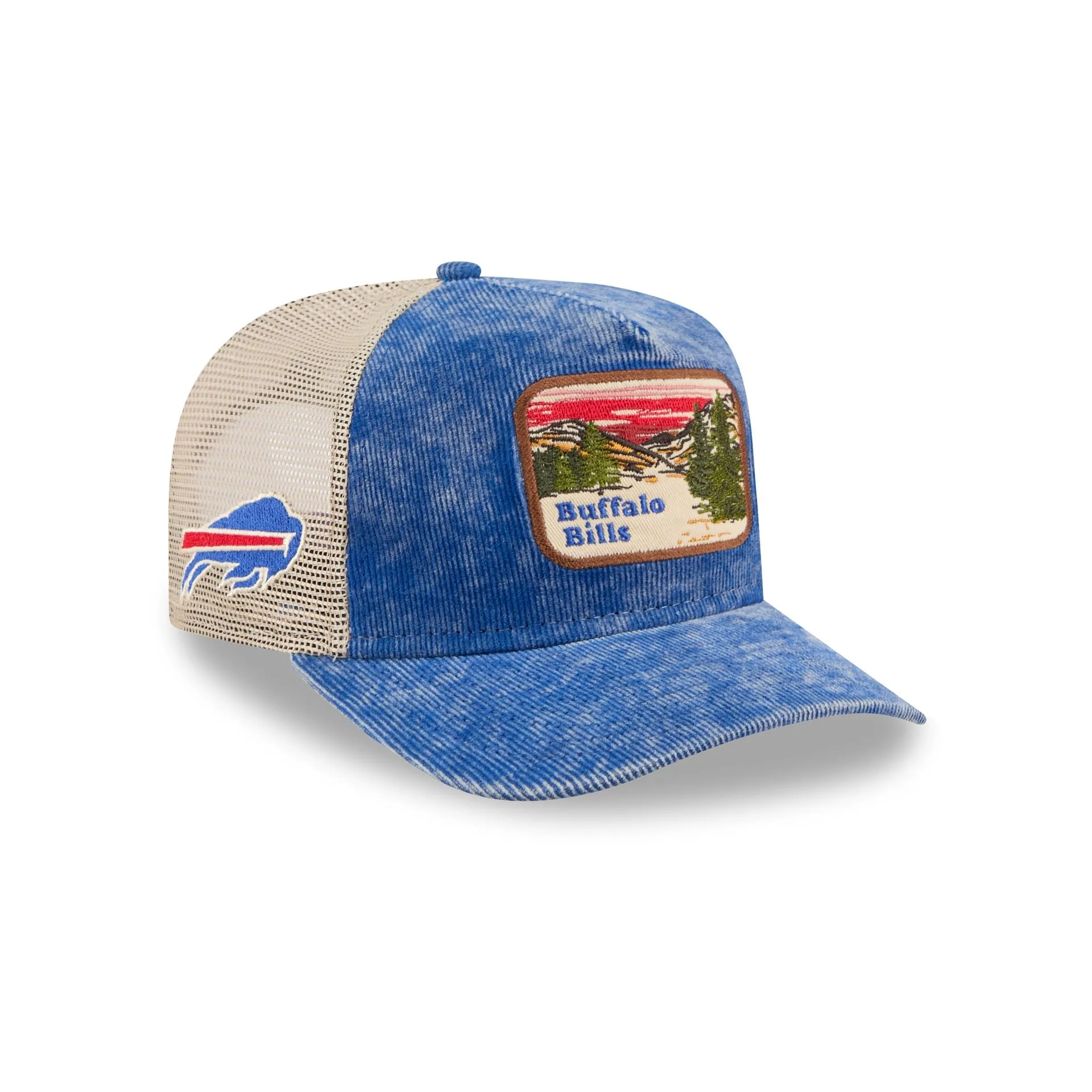 Buffalo Bills Vintage Landscape 9FIFTY A-Frame Trucker Hat sold by New Era