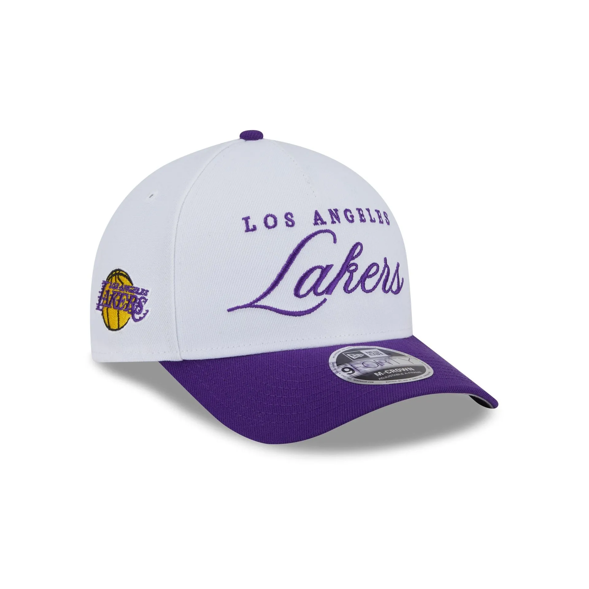 Los Angeles Lakers 2025 Draft 9FORTY M-Crown A-Frame Snapback Hat sold by New Era