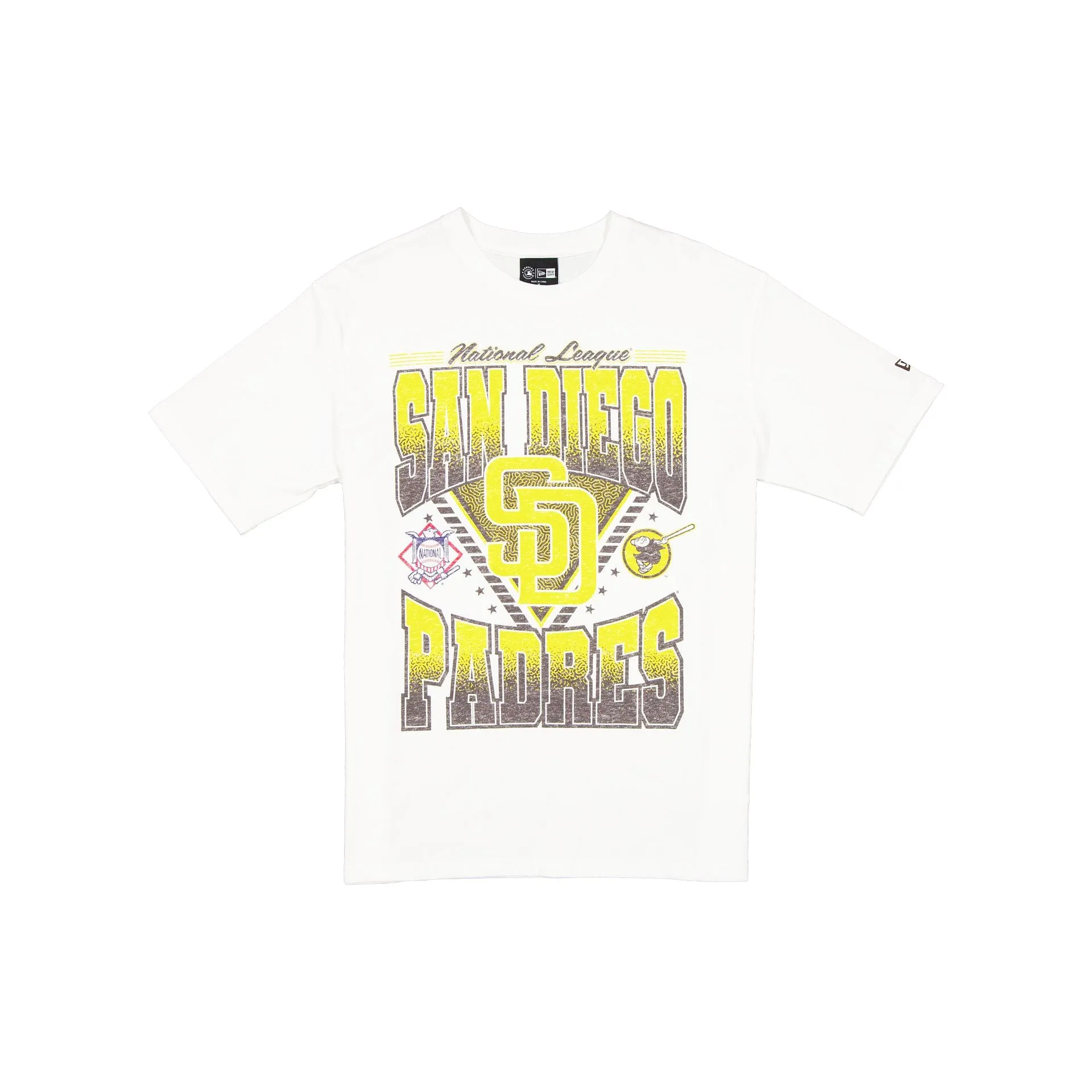 San Diego Padres Sport Classics Washed Optic White T-Shirt sold by New Era