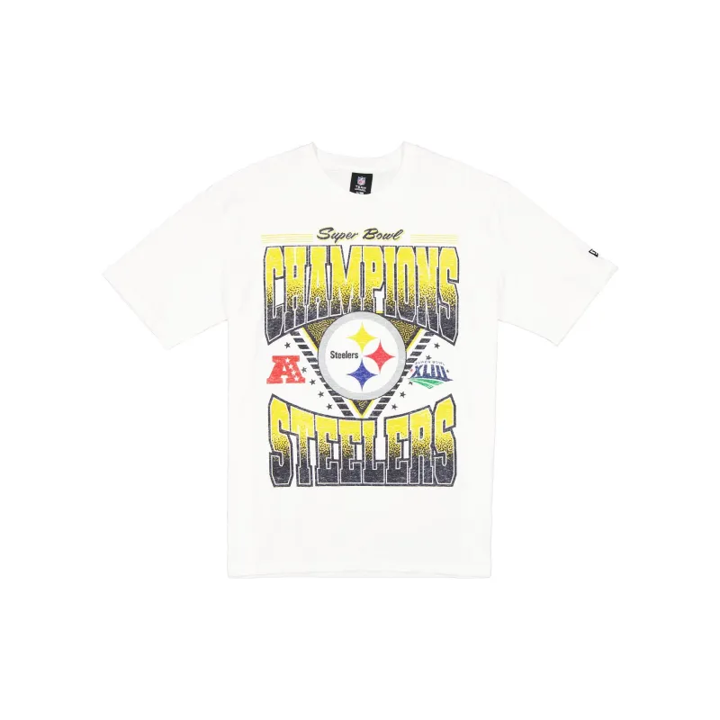 Pittsburgh Steelers Sport Classics Washed Optic White T-Shirt sold by New Era