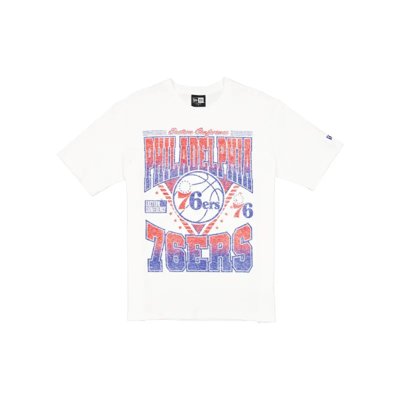 Philadelphia 76ers Sport Classics Washed Optic White T-Shirt sold by New Era