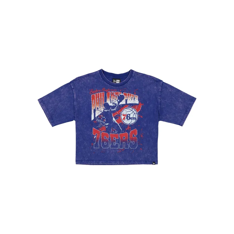 Philadelphia 76ers Sport Classics Women's Cropped T-Shirt sold by New Era