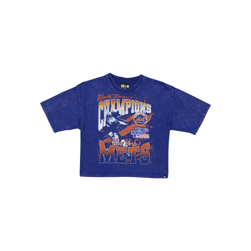 New York Mets Sport Classics Women's Cropped T-Shirt sold by New Era