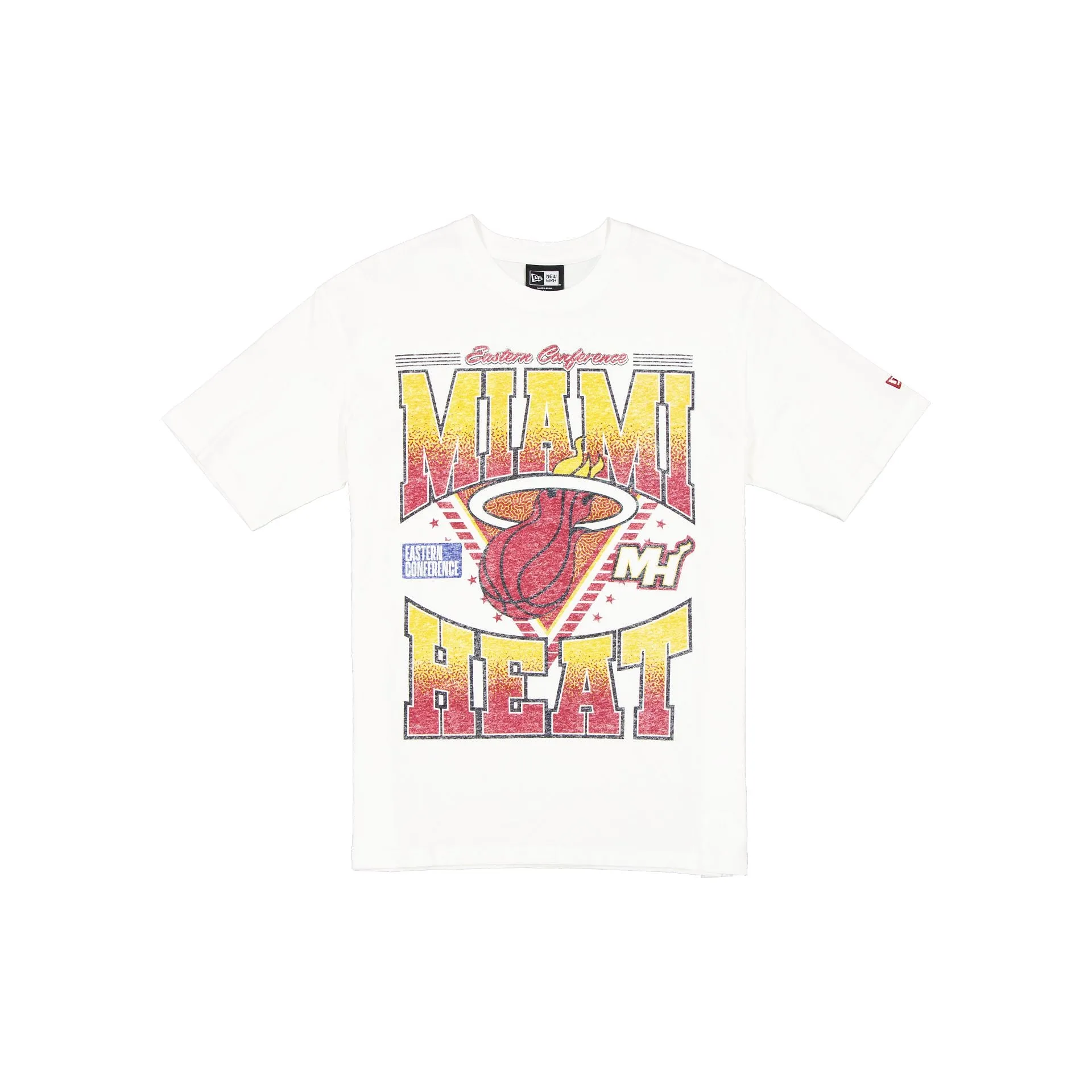 Miami Heat Sport Classics Washed Optic White T-Shirt sold by New Era