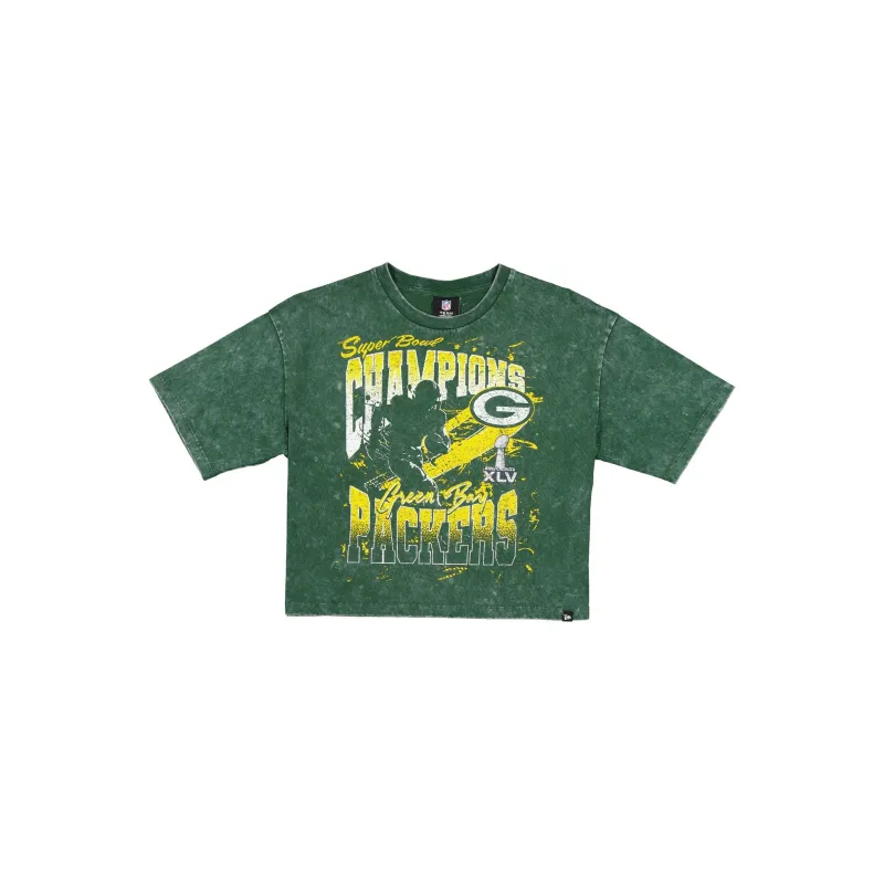 Green Bay Packers Sport Classics Women's Cropped T-Shirt sold by New Era