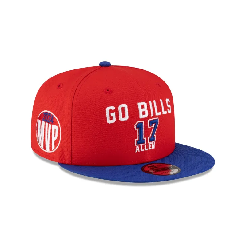 Buffalo Bills Josh Allen MVP Red 9FIFTY Snapback Hat sold by New Era