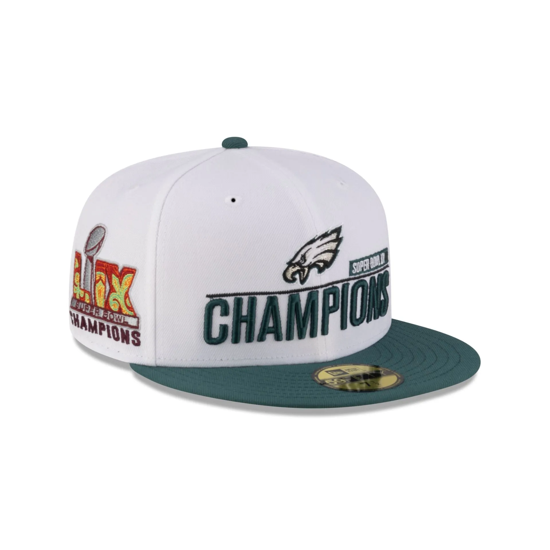 Philadelphia Eagles Super Bowl LIX Champions White 59FIFTY Fitted Hat sold by New Era
