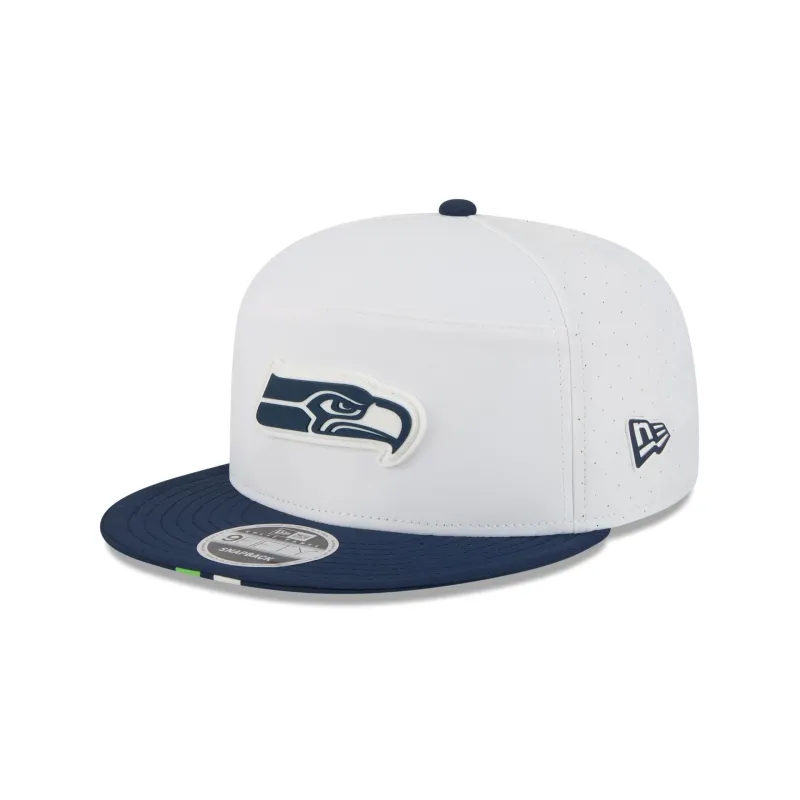Seattle Seahawks 2025 Training Split Panel 9FIFTY Snapback Hat sold by New Era