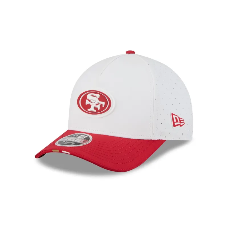 San Francisco 49ers 2025 Training 9FORTY M-Crown A-Frame Snapback Hat sold by New Era