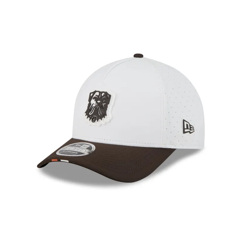 Cleveland Browns 2025 Training 9FORTY M-Crown A-Frame Snapback Hat sold by New Era