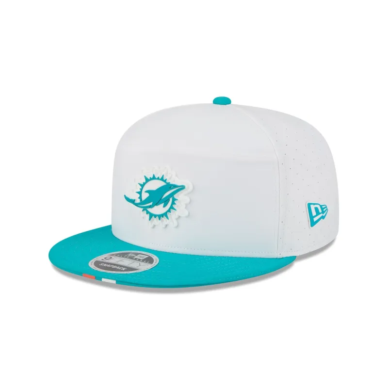 Miami Dolphins 2025 Training Split Panel 9FIFTY Snapback Hat sold by New Era