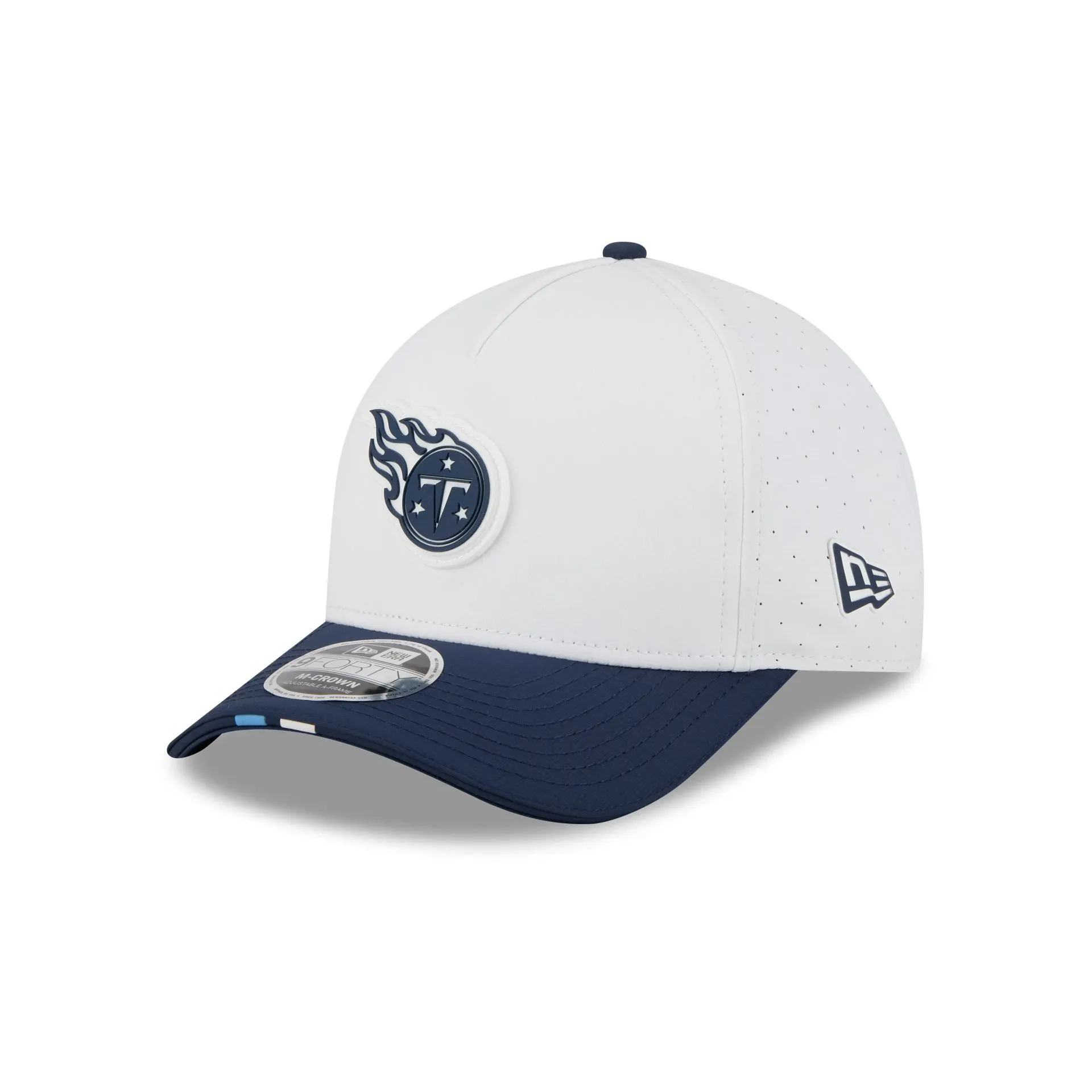 Tennessee Titans 2025 Training 9FORTY M-Crown A-Frame Snapback Hat sold by New Era