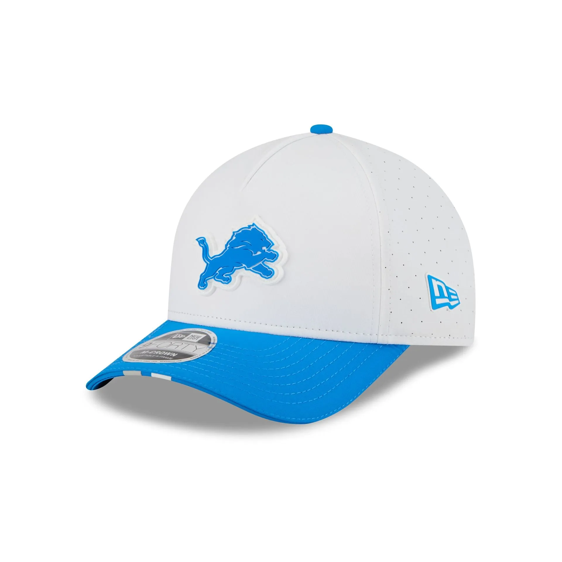 Detroit Lions 2025 Training 9FORTY M-Crown A-Frame Snapback Hat sold by New Era