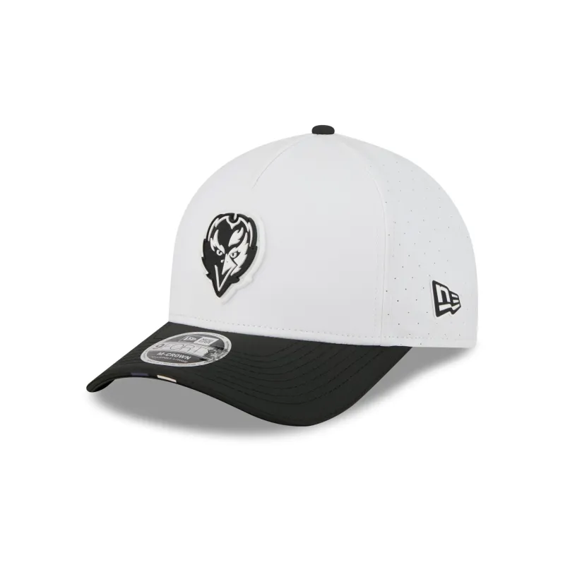 Baltimore Ravens 2025 Training 9FORTY M-Crown A-Frame Snapback Hat sold by New Era