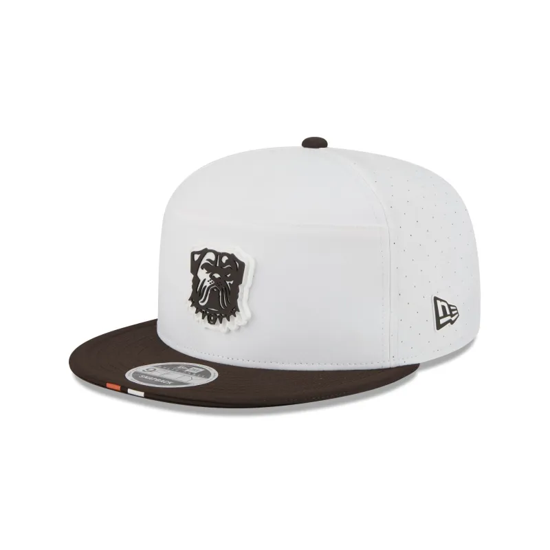 Cleveland Browns 2025 Training Split Panel 9FIFTY Snapback Hat sold by New Era