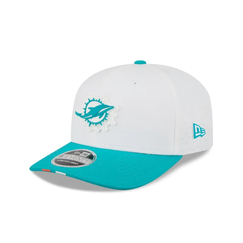 Miami Dolphins 2025 Training 9SEVENTY Stretch-Snap Hat sold by New Era