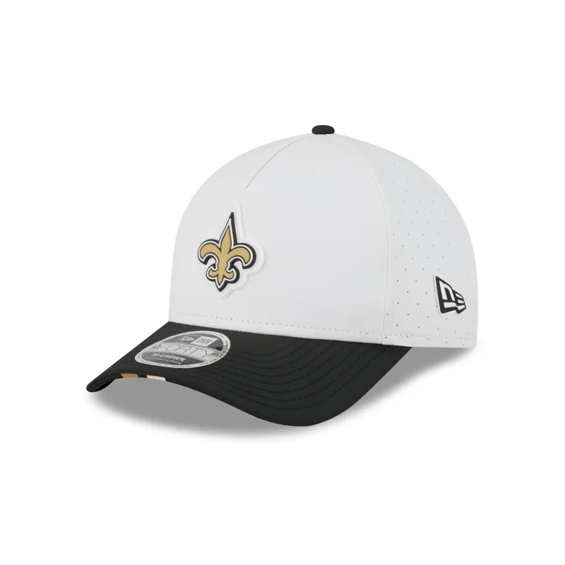 New Orleans Saints 2025 Training 9FORTY M-Crown A-Frame Snapback Hat sold by New Era