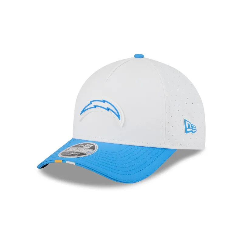 Los Angeles Chargers 2025 Training 9FORTY M-Crown A-Frame Snapback Hat sold by New Era