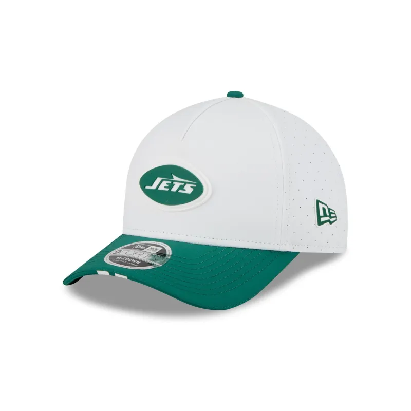 New York Jets 2025 Training 9FORTY M-Crown A-Frame Snapback Hat sold by New Era
