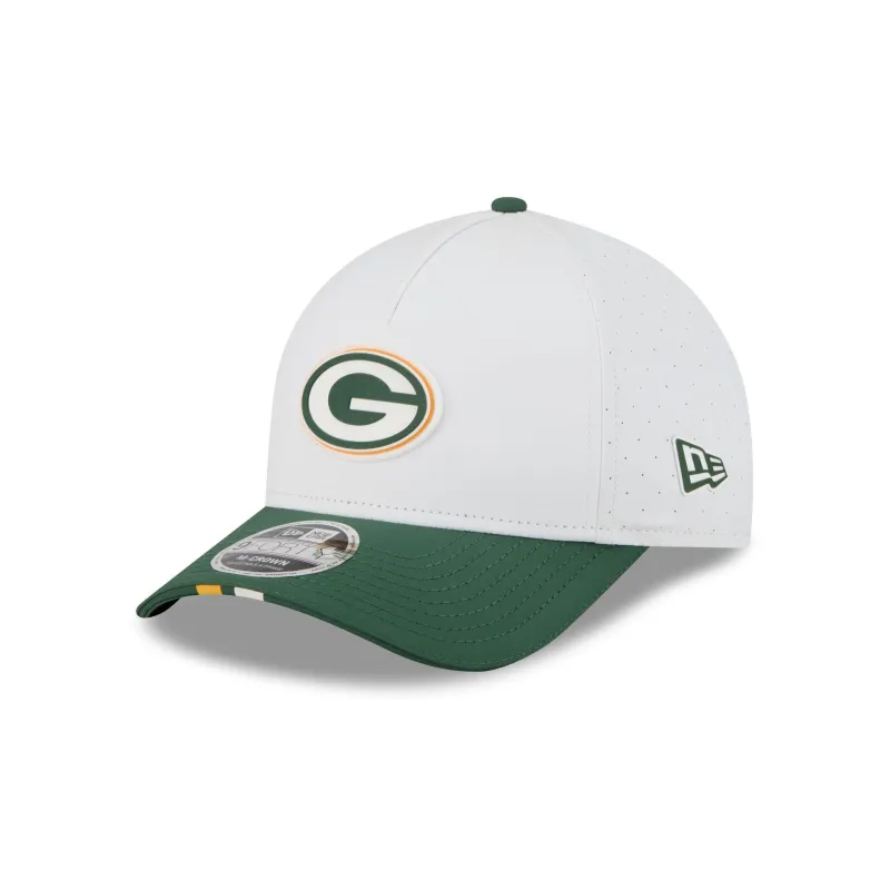 Green Bay Packers 2025 Training 9FORTY M-Crown A-Frame Snapback Hat sold by New Era