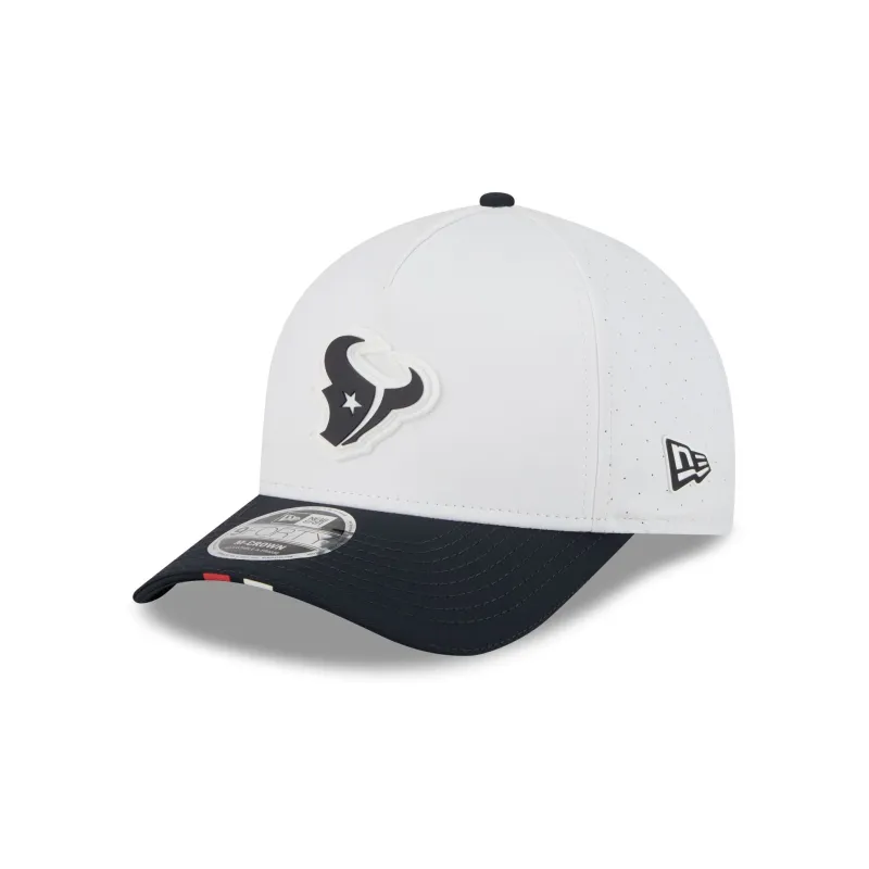 Houston Texans 2025 Training 9FORTY M-Crown A-Frame Snapback Hat sold by New Era