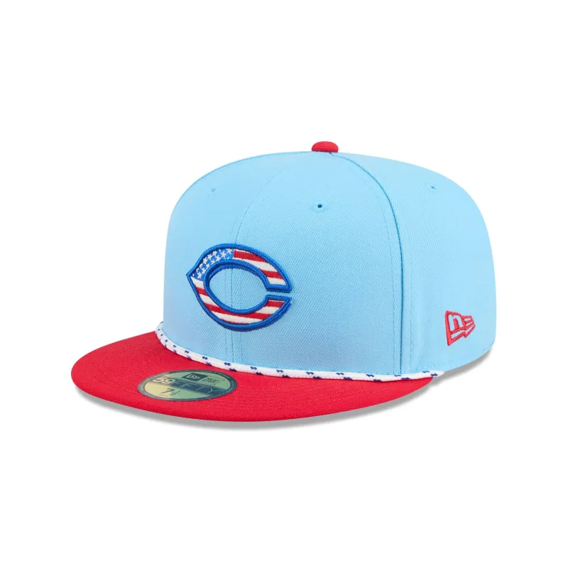 Cincinnati Reds Independence Day 2025 59FIFTY Fitted Hat sold by New Era