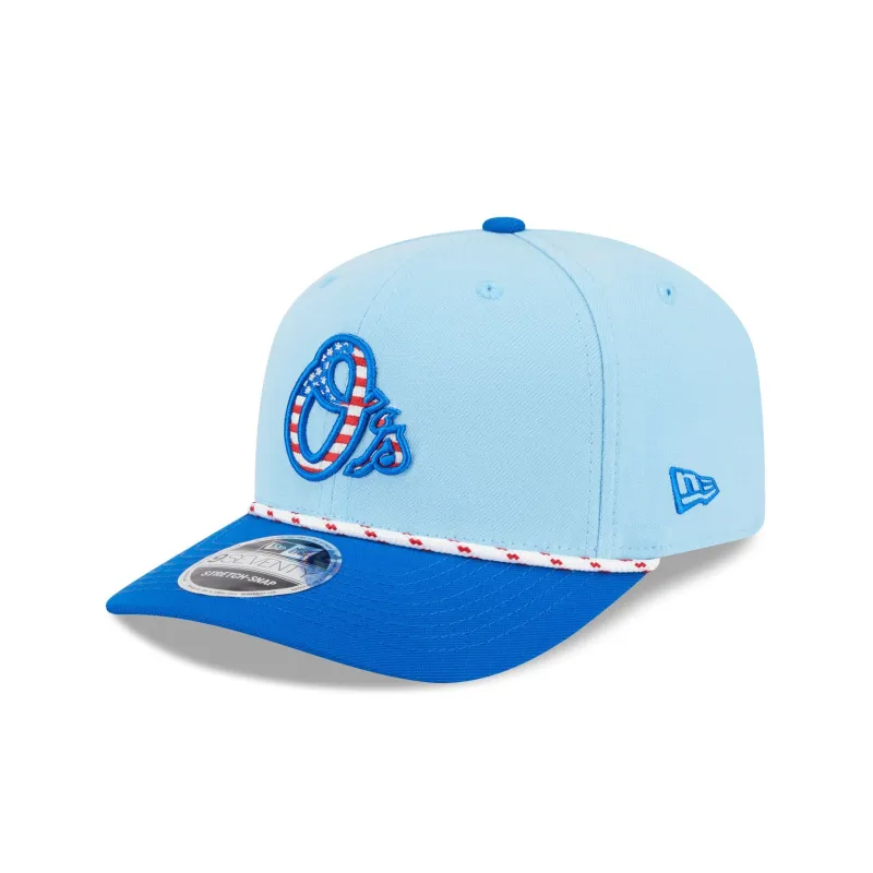 Baltimore Orioles Independence Day 2025 9SEVENTY Stretch-Snap Hat sold by New Era