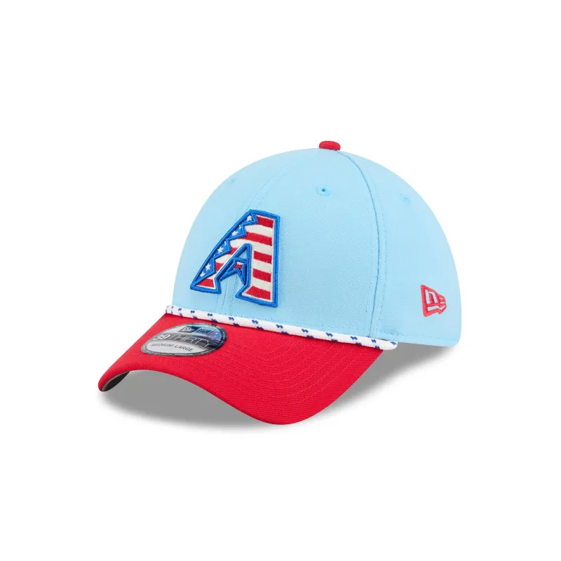 Arizona Diamondbacks Independence Day 2025 39THIRTY Stretch Fit Hat sold by New Era