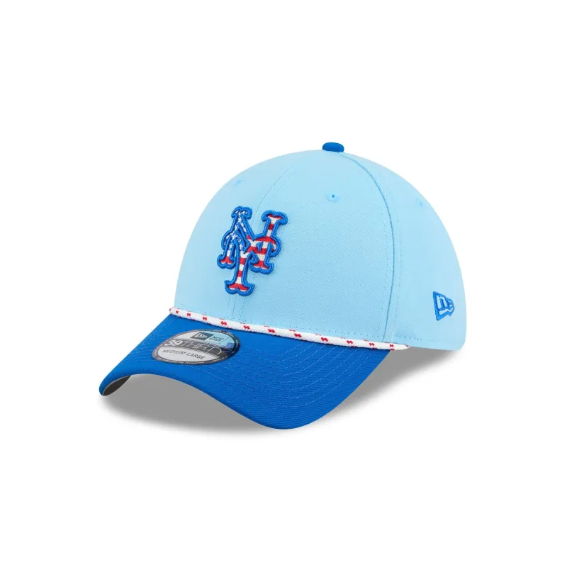 New York Mets Independence Day 2025 39THIRTY Stretch Fit Hat sold by New Era
