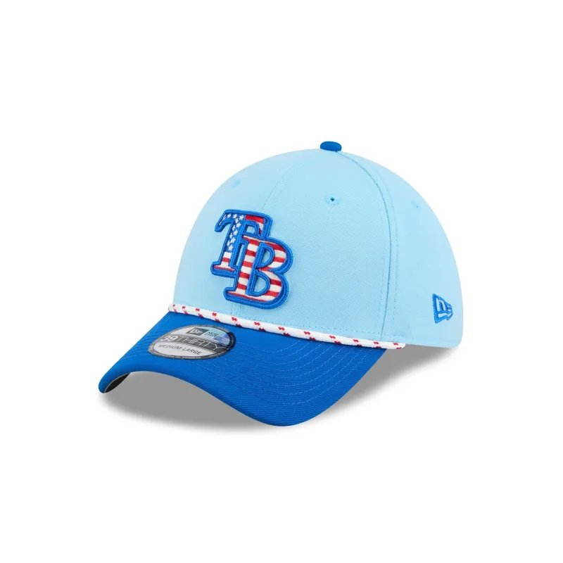 Tampa Bay Rays Independence Day 2025 39THIRTY Stretch Fit Hat sold by New Era