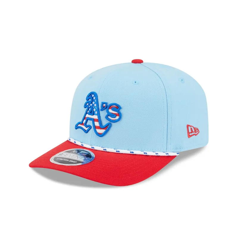 Athletics Independence Day 2025 9SEVENTY Stretch-Snap Hat sold by New Era