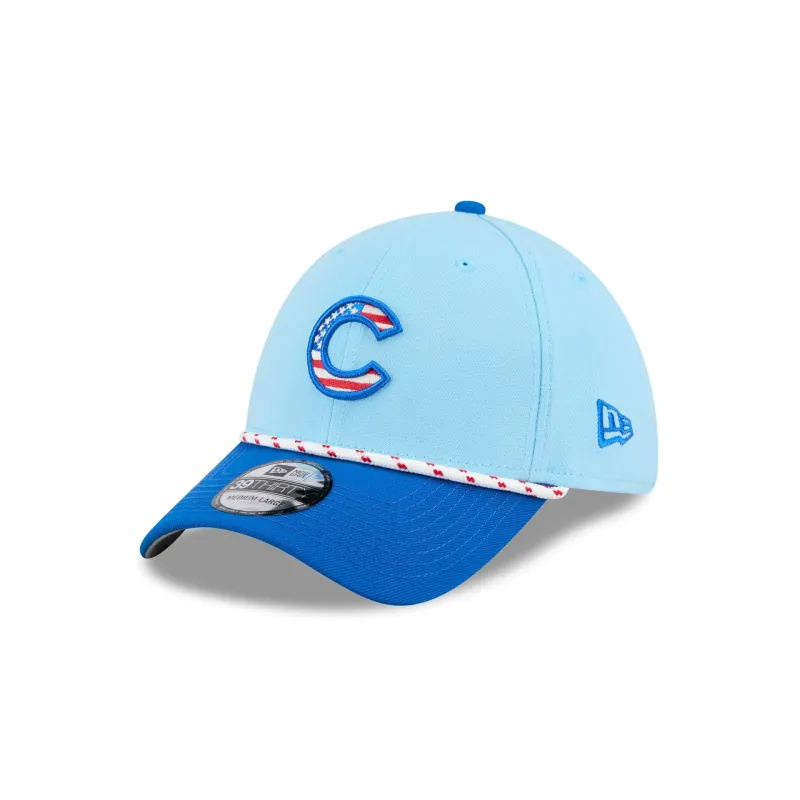 Chicago Cubs Independence Day 2025 39THIRTY Stretch Fit Hat sold by New Era