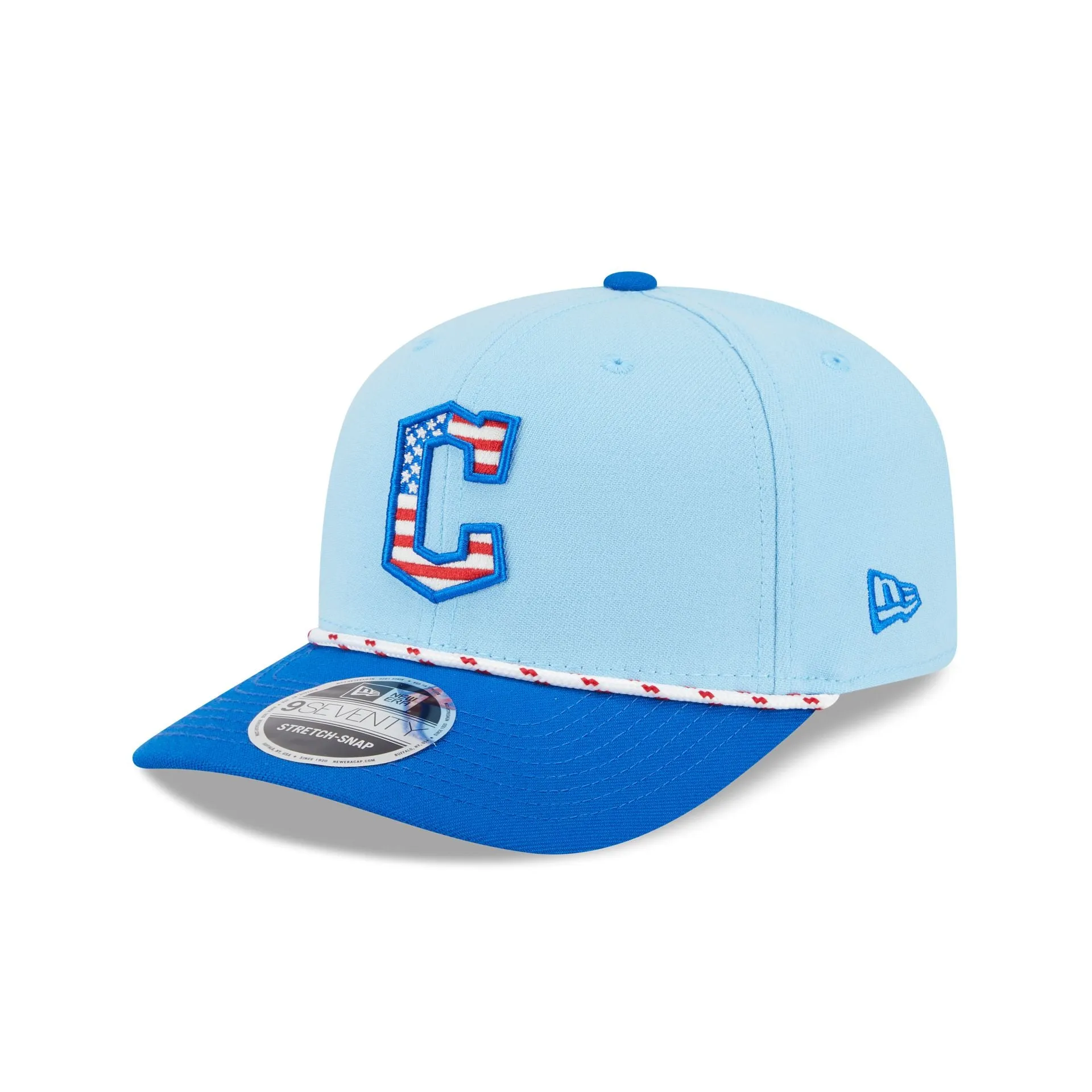 Cleveland Guardians Independence Day 2025 9SEVENTY Stretch-Snap Hat sold by New Era