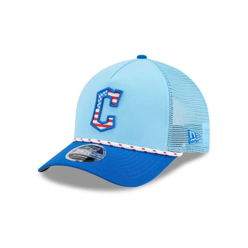 Cleveland Guardians Independence Day 2025 9FORTY M-Crown A-Frame Trucker Hat sold by New Era