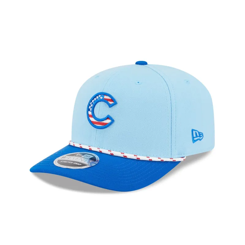 Chicago Cubs Independence Day 2025 9SEVENTY Stretch-Snap Hat sold by New Era