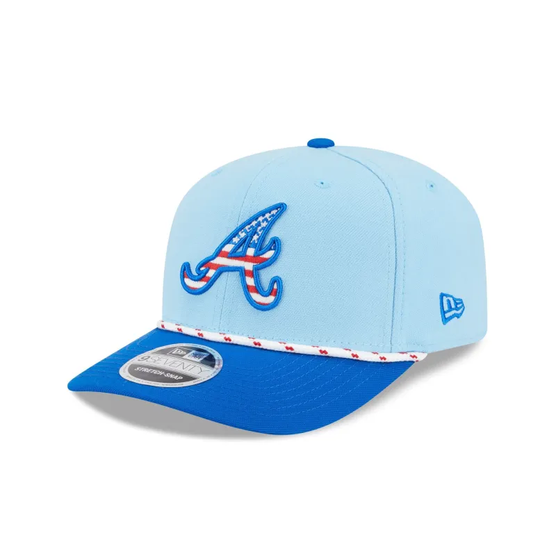 Atlanta Braves Independence Day 2025 9SEVENTY Stretch-Snap Hat sold by New Era