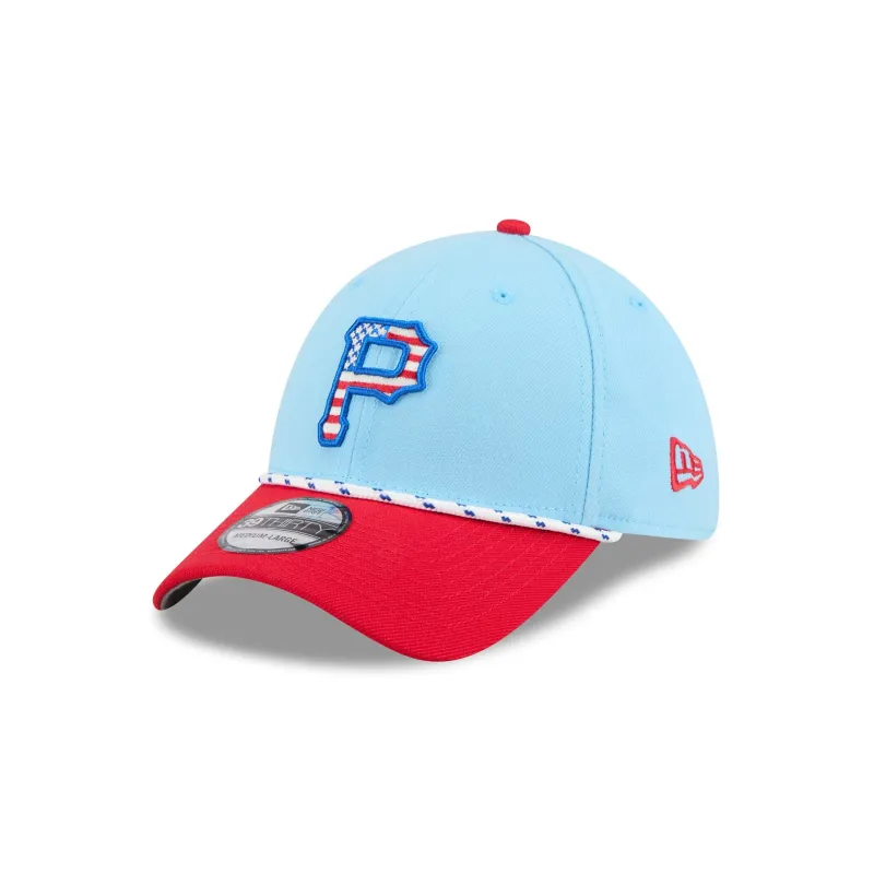 Pittsburgh Pirates Independence Day 2025 39THIRTY Stretch Fit Hat sold by New Era