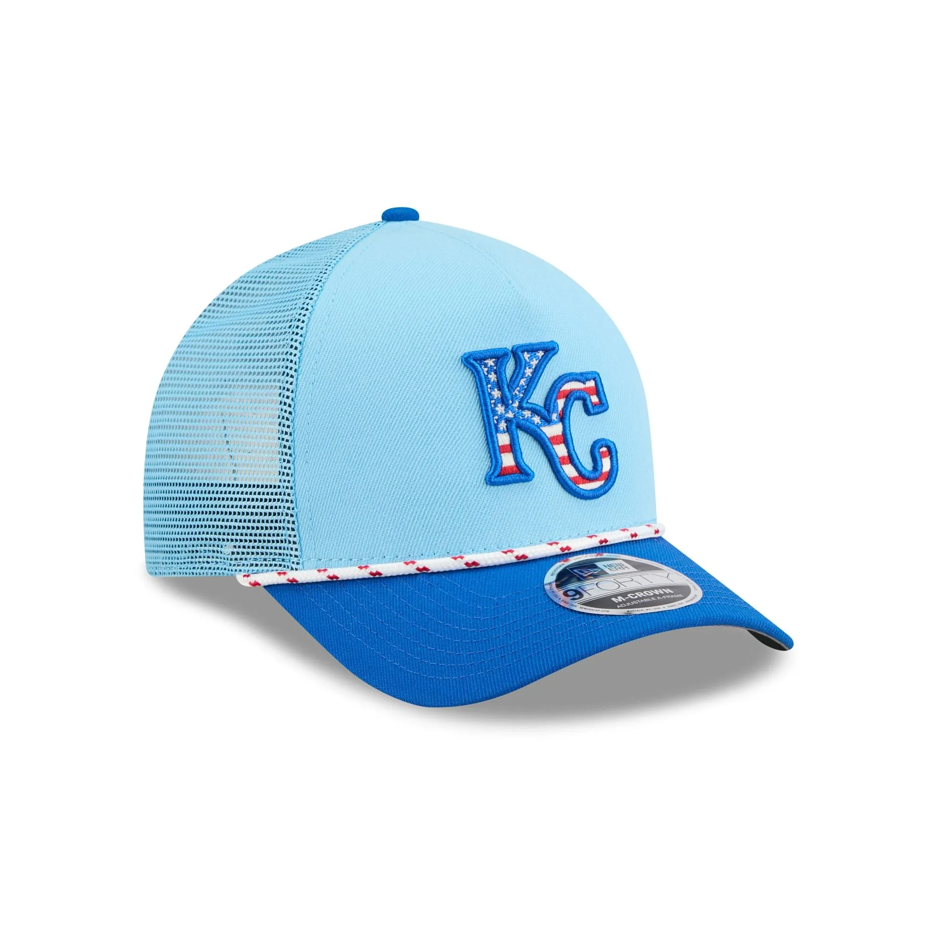 Kansas City Royals Independence Day 2025 9FORTY M-Crown A-Frame Trucker Hat sold by New Era product image thumbnail 3