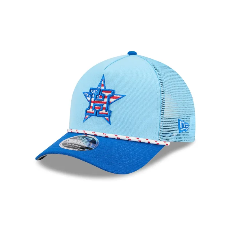 Houston Astros Independence Day 2025 9FORTY M-Crown A-Frame Trucker Hat sold by New Era