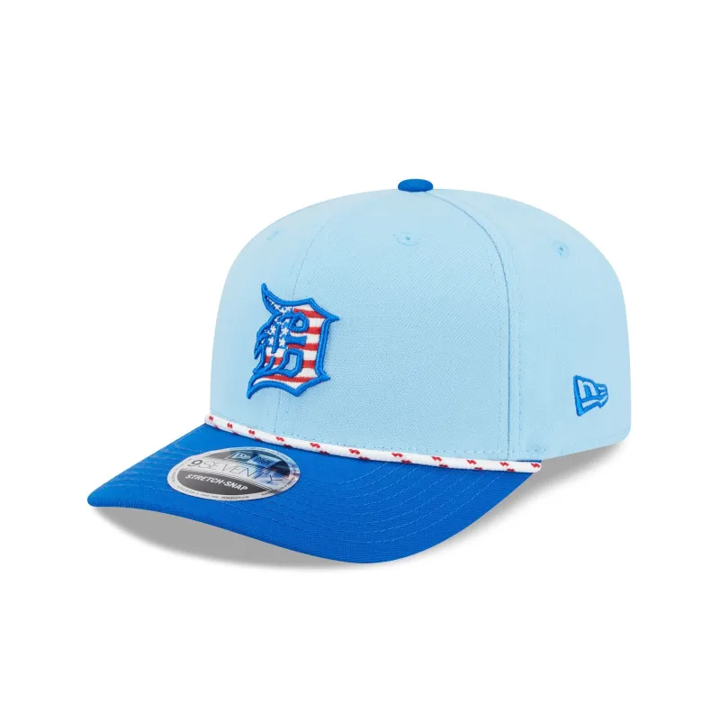 Detroit Tigers Independence Day 2025 9SEVENTY Stretch-Snap Hat made by New Era