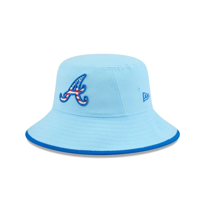 Atlanta Braves Independence Day 2025 Stretch Bucket Hat sold by New Era