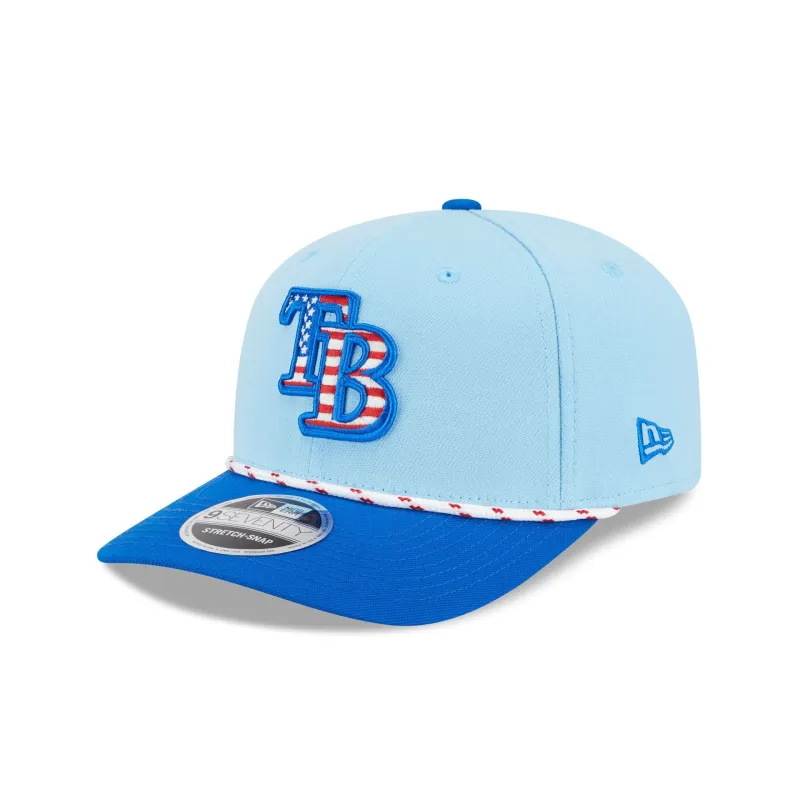 Tampa Bay Rays Independence Day 2025 9SEVENTY Stretch-Snap Hat sold by New Era