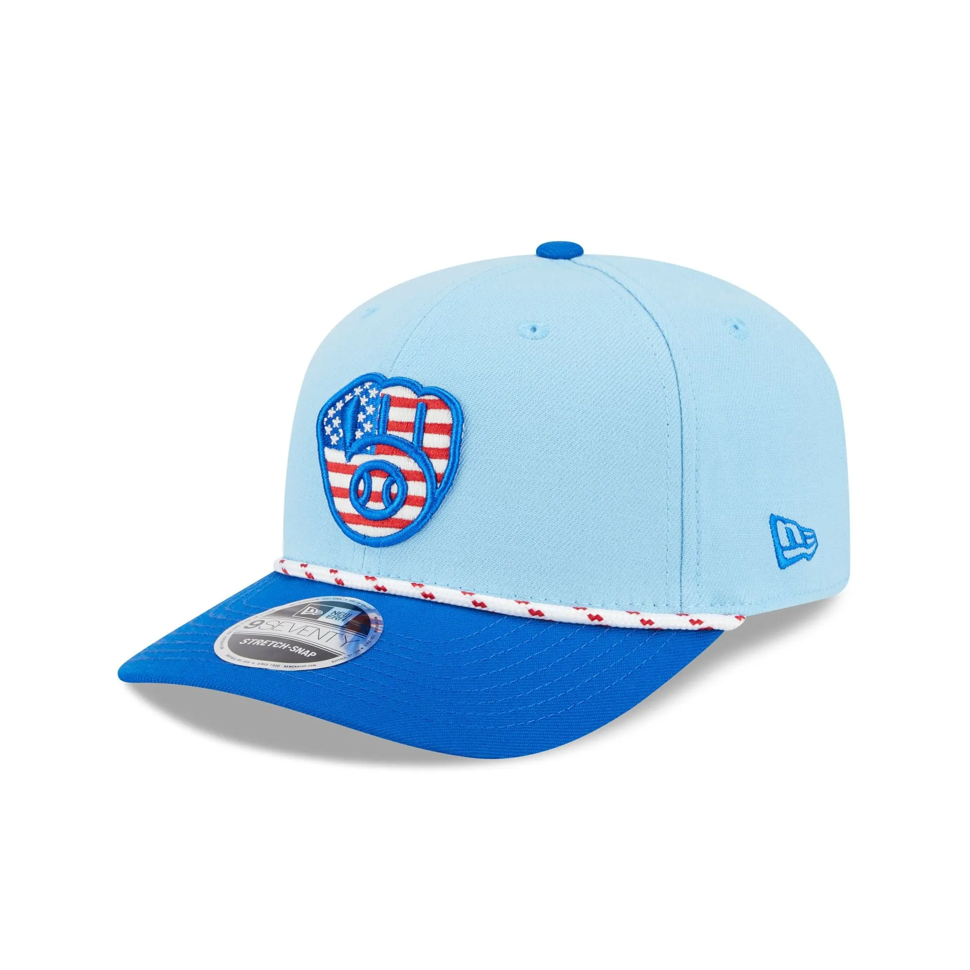 Milwaukee Brewers Independence Day 2025 9SEVENTY Stretch-Snap Hat sold by New Era