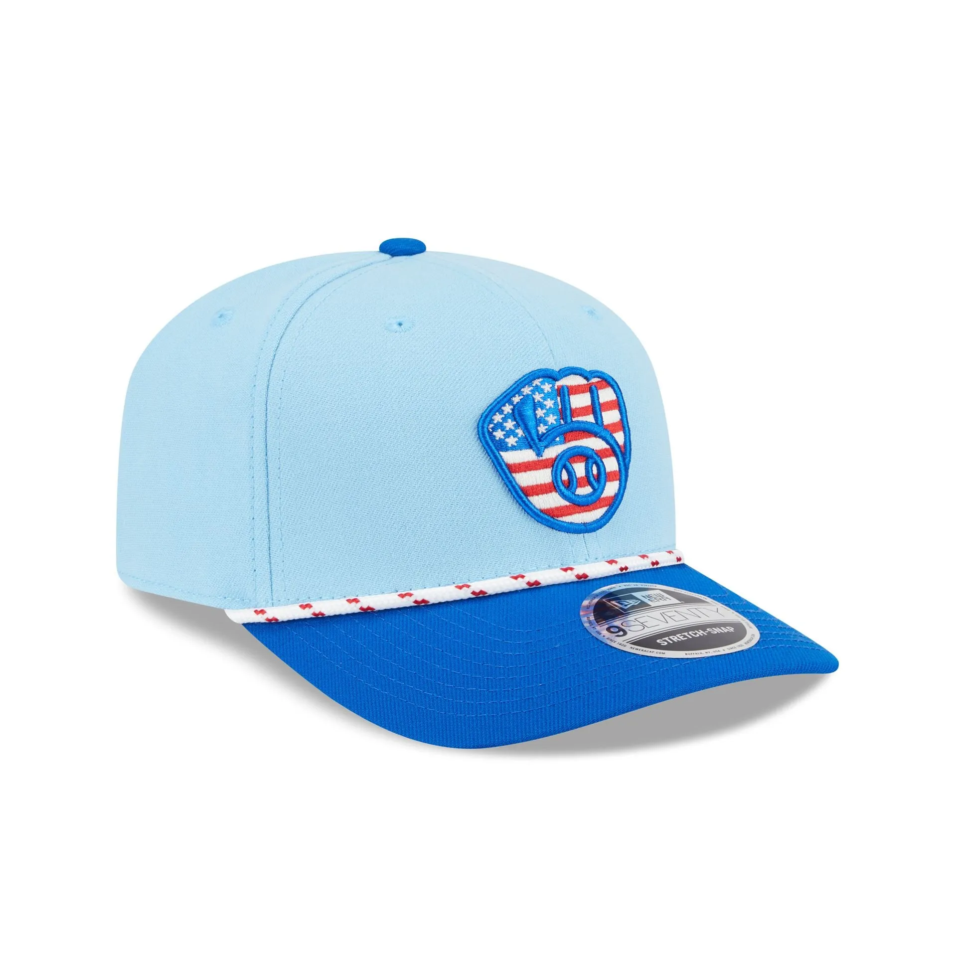 Milwaukee Brewers Independence Day 2025 9SEVENTY Stretch-Snap Hat sold by New Era product image thumbnail 3